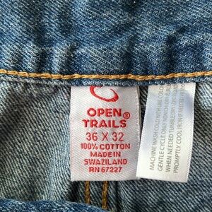 MENS Denim jeans Open Trails NWTs Sz 36x32